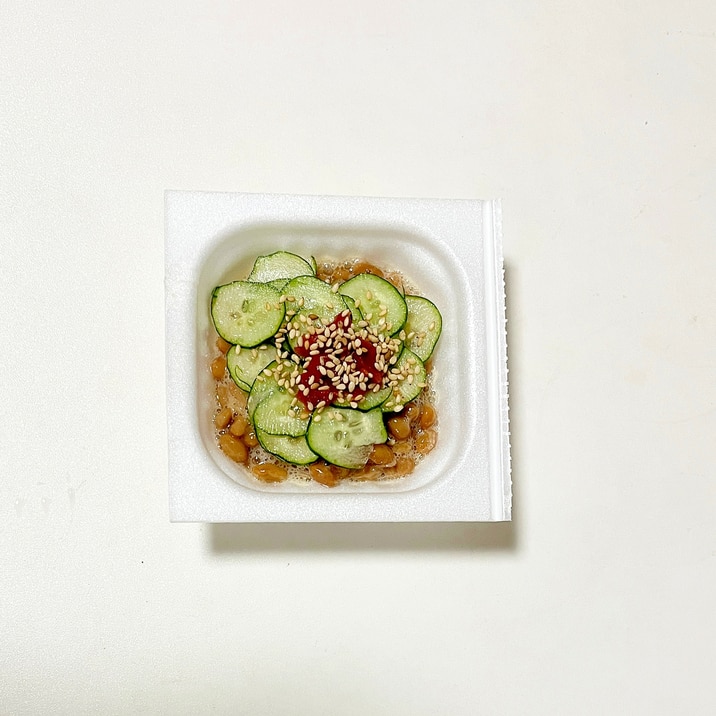 梅風味のきゅうり納豆